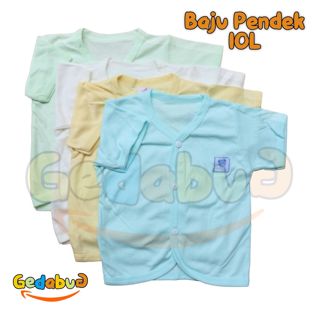 Baju IOL Kancing Depan Pendek | Perlengkapan Pakaian Bayi New Born