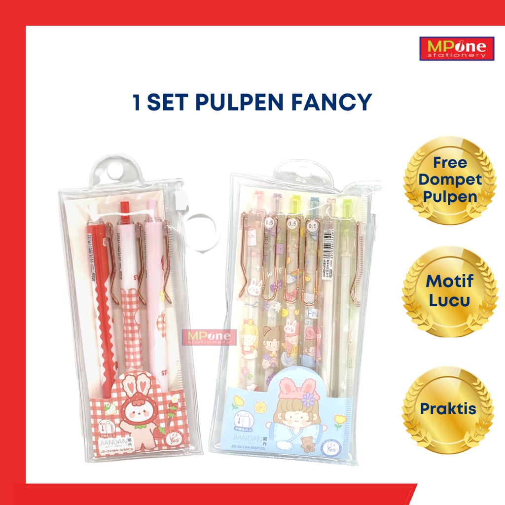 

(1 Sheet) Pulpen Fancy / Pulpen Gel Motif / Pulpen Gel Motif Karakter