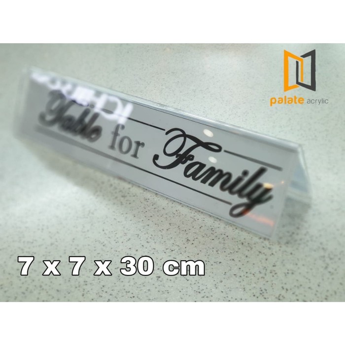 Acrylic akrilik name plate tempat reserved selipan 