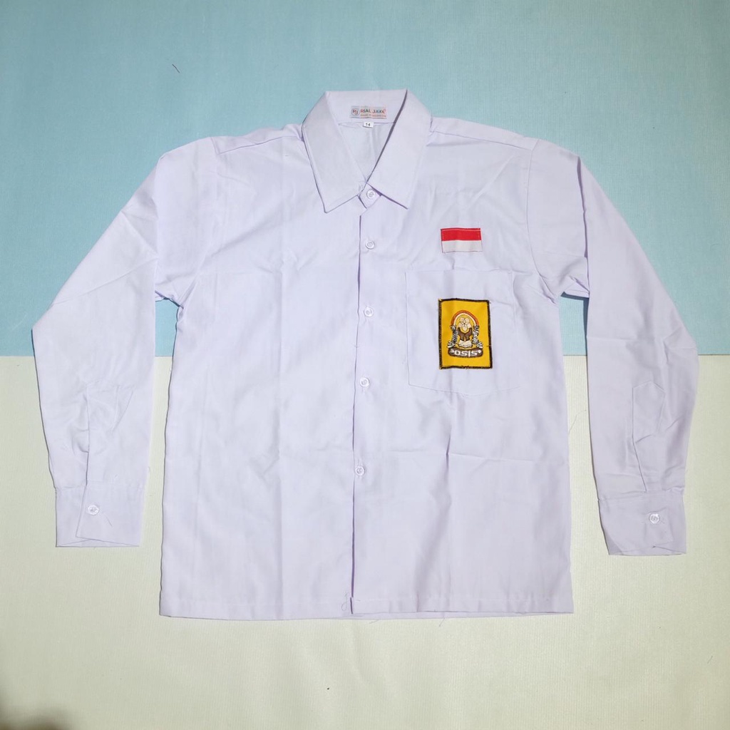 Kemeja Putih SMP Panjang Oxfort | Baju Putih SMP | SERAGAM SEKOLAH-2