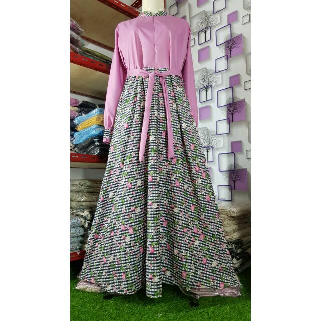 Gamis dewasa katun jepang combi toyobo original sz S,M,L,XL,XXL.