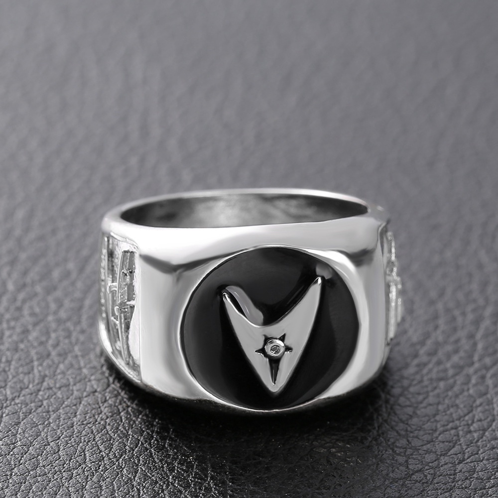 Cincin Desain Star Trek Star Trek American Starship Enterprise Bahan Silver 925 Untuk Pria