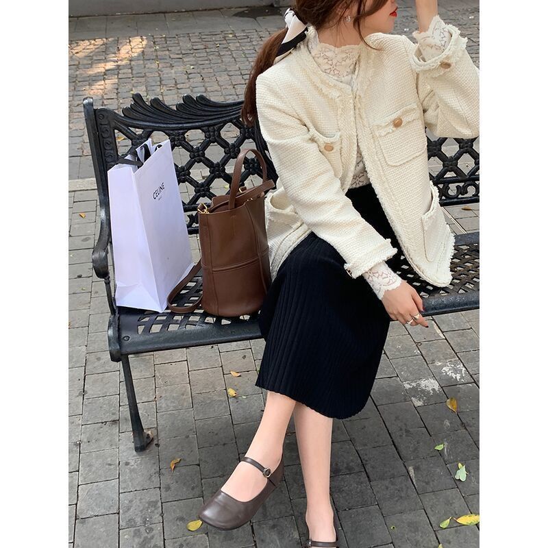 jaket korean style wanita small fragrance coat women loose casual long sleeve top women