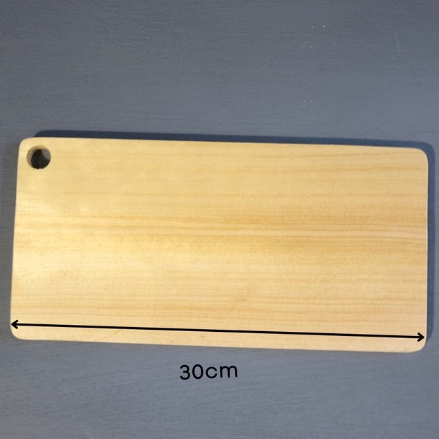 IMPODIO Talenan kayu kotak plong / wooden cutting board 30x15cm