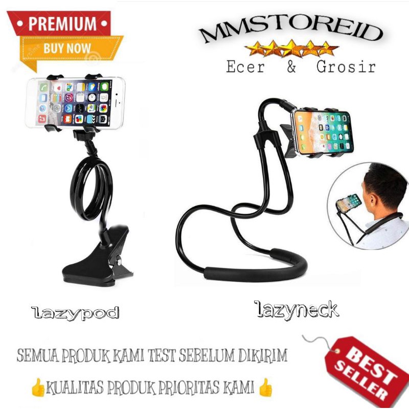 Lazypod Lazy Pod Hp Holder Plastik Penyangga Tempel Sandaran/ Lazy Pod Holder Plastik Penyangga hp /