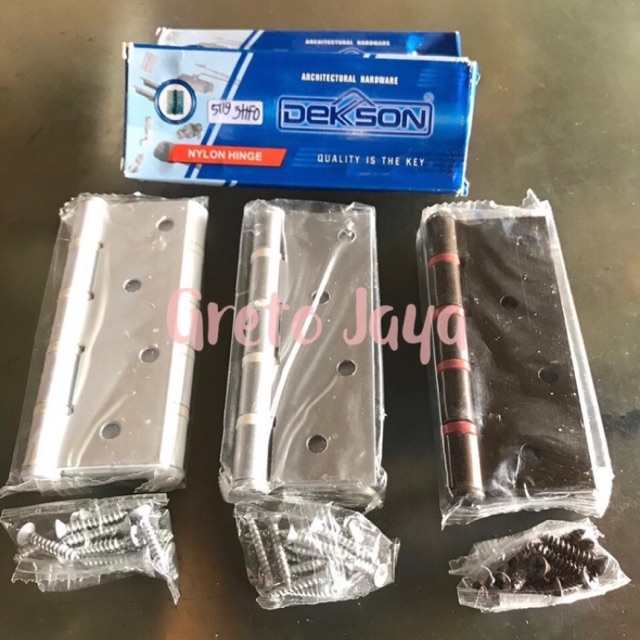 ( 4” ) Engsel Pintu Jendela DEKSON Kupu Kupu 4 inch in Nylon Swing Hinge Dekkson Dks