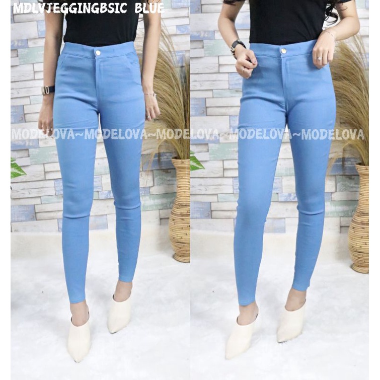 MDLV ~ JEGGING BASIC JEGGING CEWEK BAHAN STRETCH CELANA PANJANG MISS HOTY CEWEK FASHION WANITA