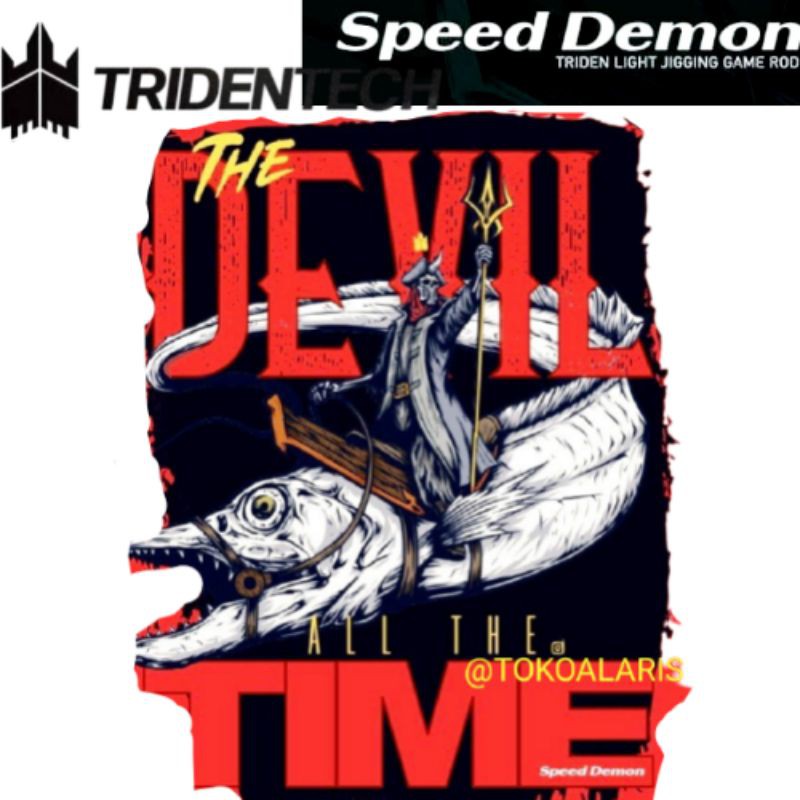 Joran BC Bait Casting TRIDENTECH SPEED DEMON full fuji 1 section 189 cm