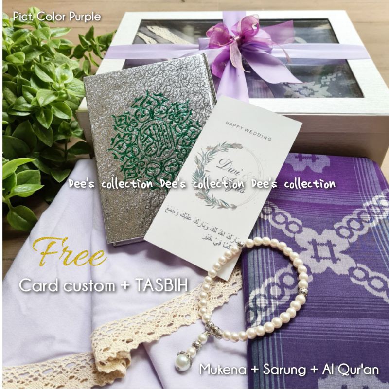 Paket Kado Parcel Sarung + Mukena Renda + Al Qur'an | Shopee Indonesia