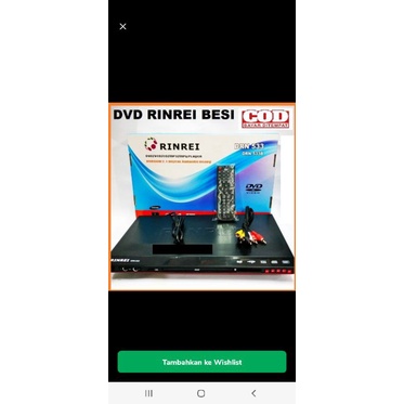 DVD PLAYER RINREI DRN 533D DVD VCD CD MP3 MP4 PLAYER BODY BESI