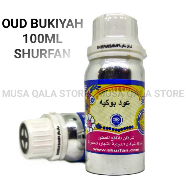 Oud Bukiyah Shurfan 100Gram Bibit Parfum Oud Buqiyah 100 Gram Murni Biang Kemasan Segel