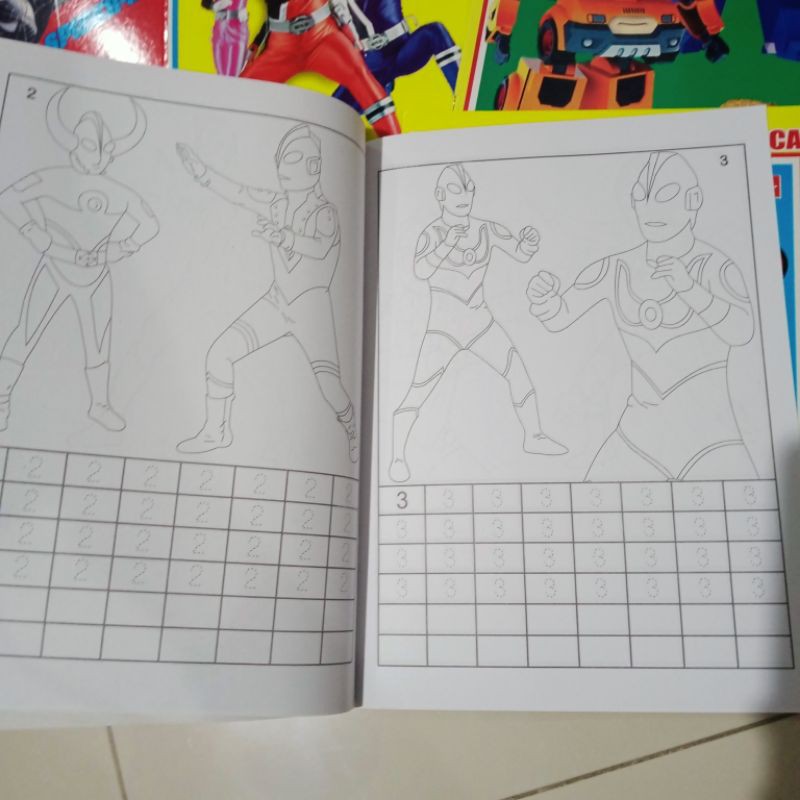 buku paket isi 5 buku, buku mewarnai untuk anak laki laki A4(21×30cm)