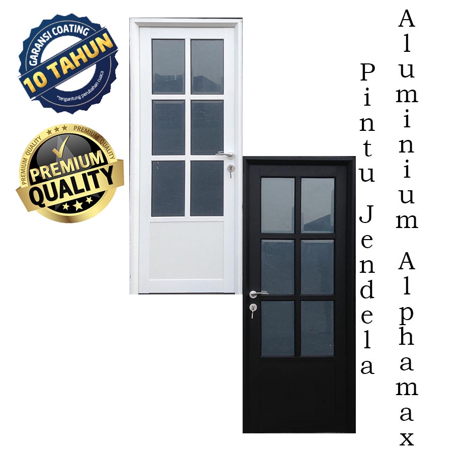 Max 7A-KKT Kaca Pintu Aluminium Alphamax Kamar / Kamar Mandi / 80x200