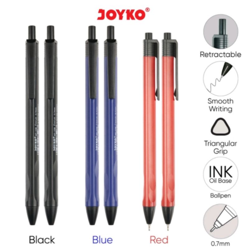 

Pulpen Joyko BP-338 Satuan Pulpen Cetek Joyko