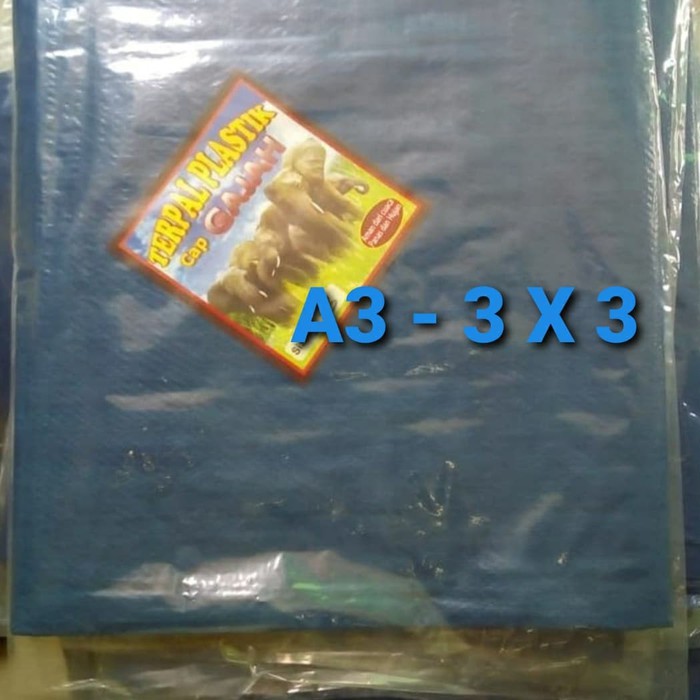 TERPAL A3 - 3x3 / TERPAL KOLAM TERPAL JADI PLASTIK / TENDA BIRU JADI