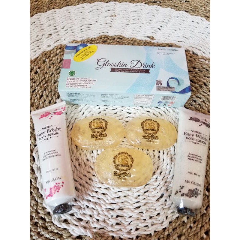 Paket Pemutih Badan MS GLOW & Cleopatra
