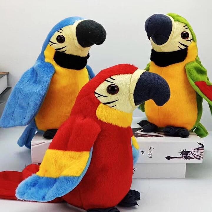 Boneka Talking Burung Beo Mainan Anak Bisa Meniru Suara &amp; bergerak