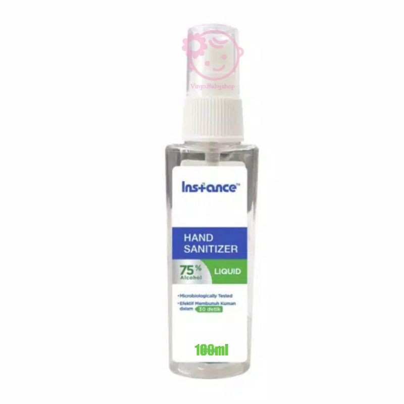 Instance Liquid Hand Sanitizer isi 100ml Food Grade Spray (Alkohol 75%)