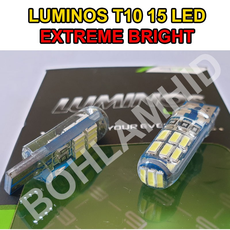 Lampu LED Senja VIXION LED (putih) LUMINOS T10 15 LED Kota / Kecil-2
