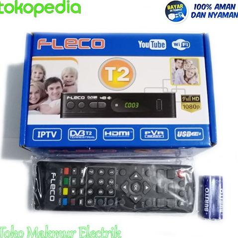 Set Top Box Fleco T2 - Tv Box Receiver Satelite - Tv Receiver Box T2 Terlaris