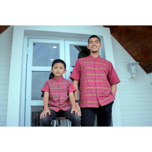 Koko couple Alharamain/Koko Couple Bordir/Koko full bordir/Koko Ayah Anak/Koko couple berkualitas