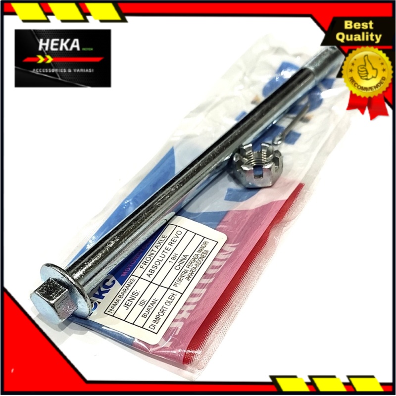 AS RODA DEPAN KC ABSOLUTE REVO Axle rear As Wheel Baut Mur Motor AS RODA DEPAN KC ABSOLUTE REVO