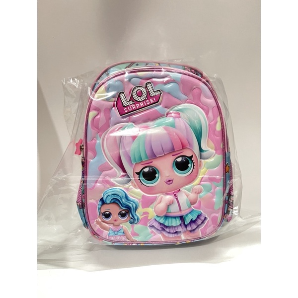 tas sekolah SD atau Tk warna pink gambar LOL