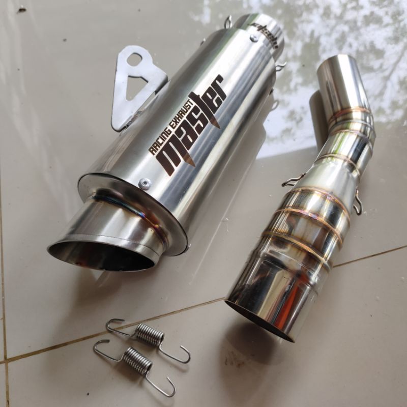 KNALPOT RACING ORIGINAL MASTER RACING JP ONE TITAN PLUS SLIP ON CBR150R FACELIFT NEW CB150R NINJA MO