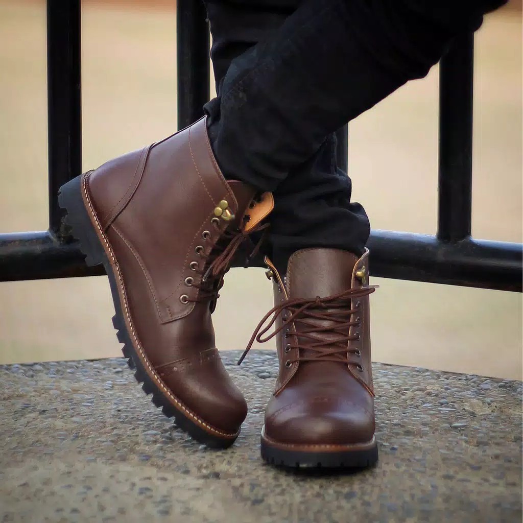 REYLMAN ARPEGIO - Sepatu Boots Pria Safety Kulit Asli | Sepatu Formal Pria Kasual Kerja Kuliah Ori