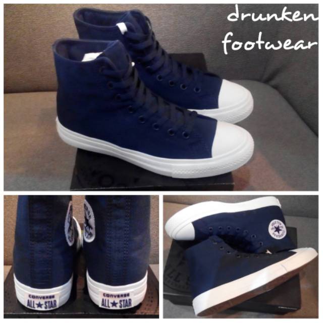 SEPATU CONVERSE CT II HIGH DRESS BLUE - ORIGINAL PREMIUM - BIRU CHUCK TAYLOR ALL STAR ALLSTAR