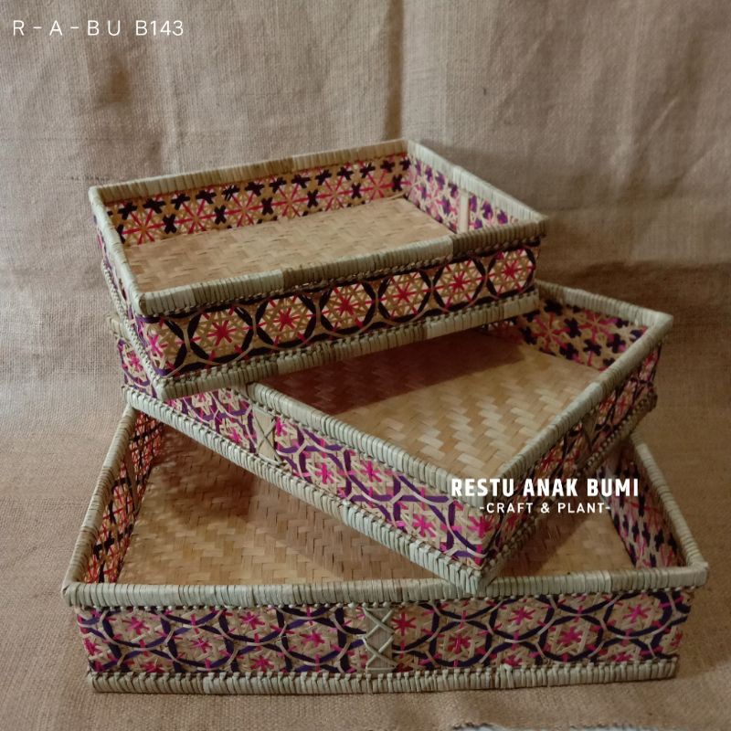 

(B143) Set Kotak Truntum PP |Keranjang Bambu|Wadah|Home Stuff|Hampers|Hantaran|Parcel|Laundry | Anyaman Bambu | Truntum | Wadah Kue | Tempat Buah | Seserahan | Kue Kering | Roti Buaya
