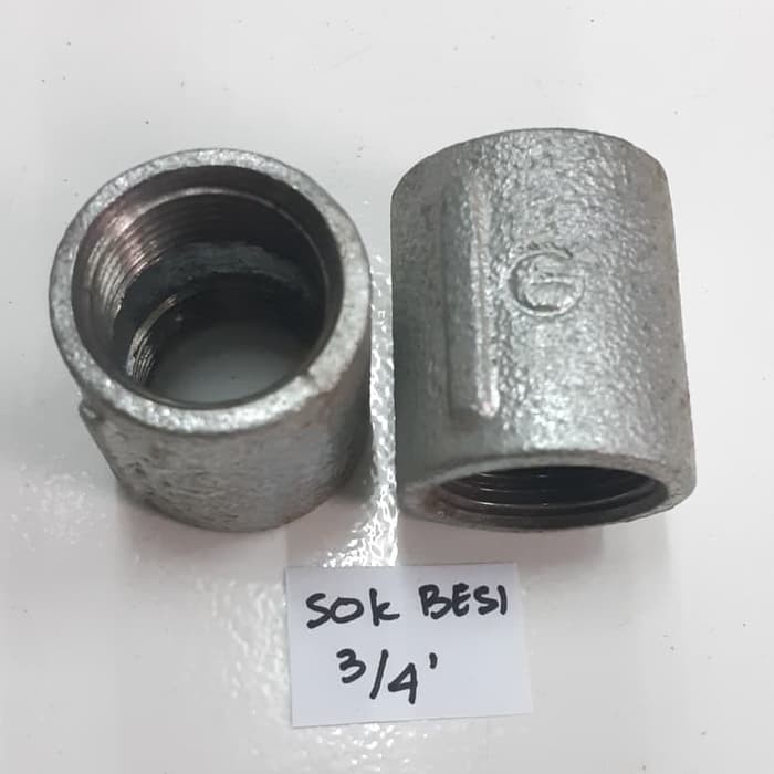 Sok Besi 3/4 inch / Sambungan Pipa Besi 3/4"