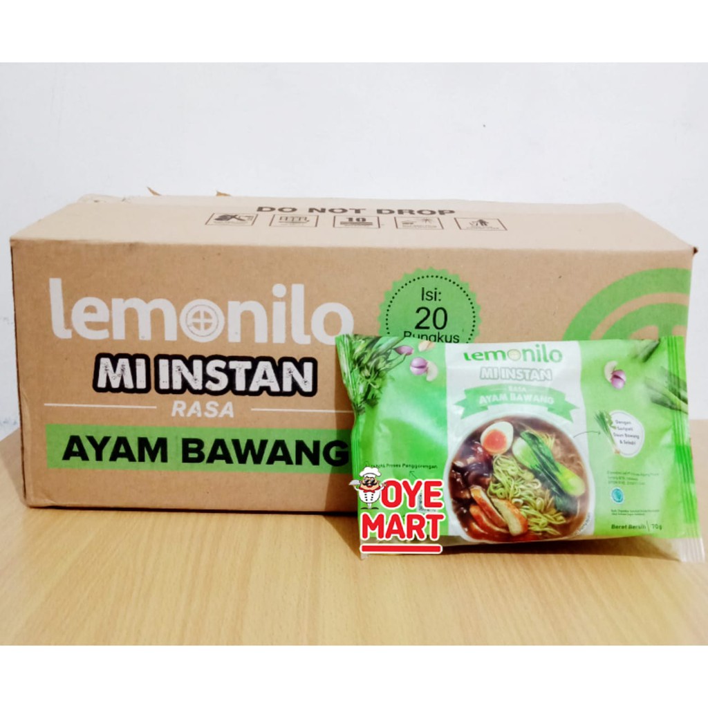 LEMONILO MIE INSTAN RASA AYAM BAWANG 1 DUS ISI 20 PCS