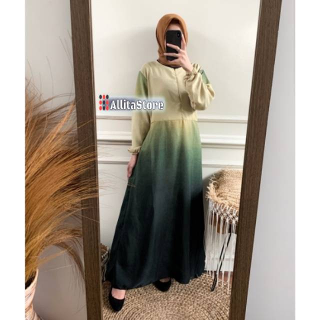 TERBARU  IVORY DRESS / GRADASI DRESS / GRADIAN MAXY / GAMIS GRADASI