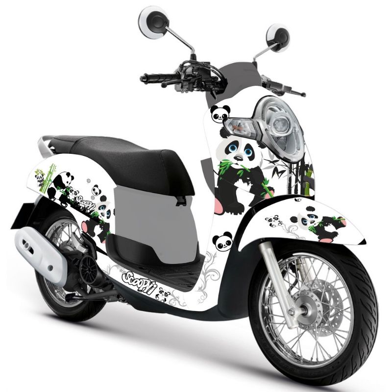 stiker decal scoopy fi 2017 - 2020 full body custom panda lucu sticker scoopy fi full body decal pan