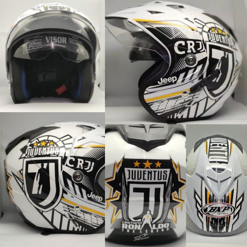 Helm Juventus Ronaldo Putih