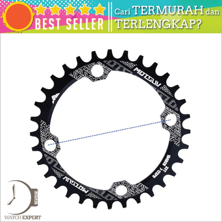 BAYAR DI TEMPAT Gigi Crankset Sprocket Sepeda Aluminium 104mm 34T