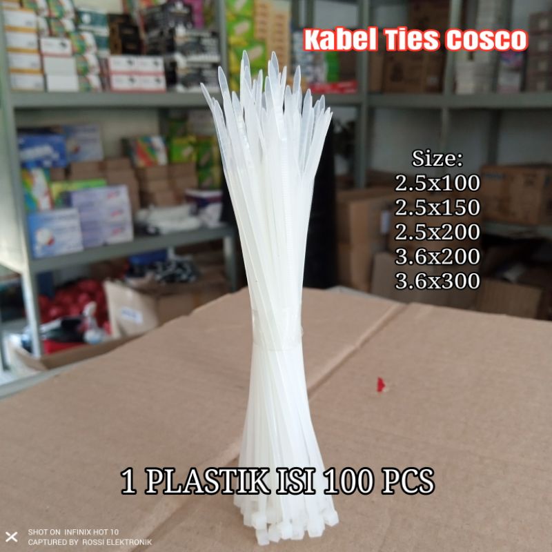 

Kabel Ties Cosco Tali Ripet Serbaguna 1 plastik isi 100 pcs