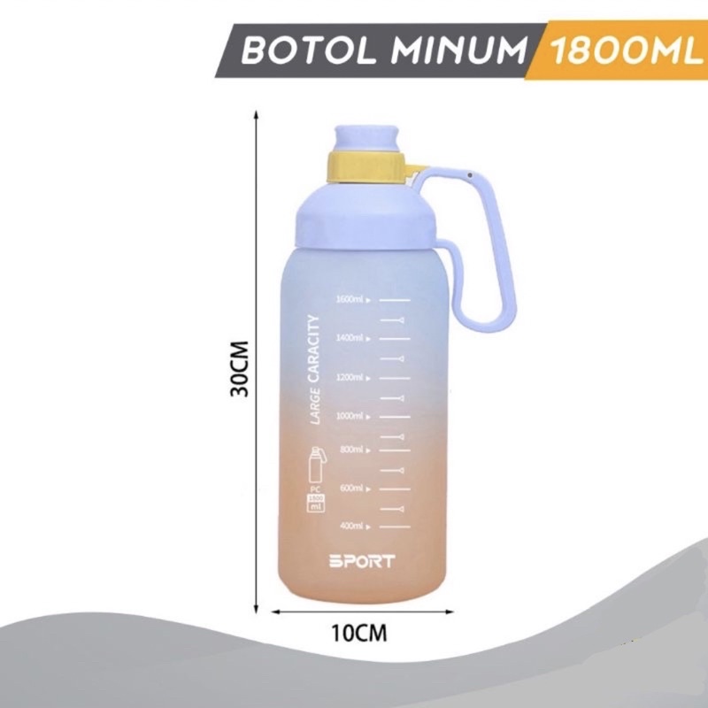 Botol 1,8 liter bening / botol unik / botol minum