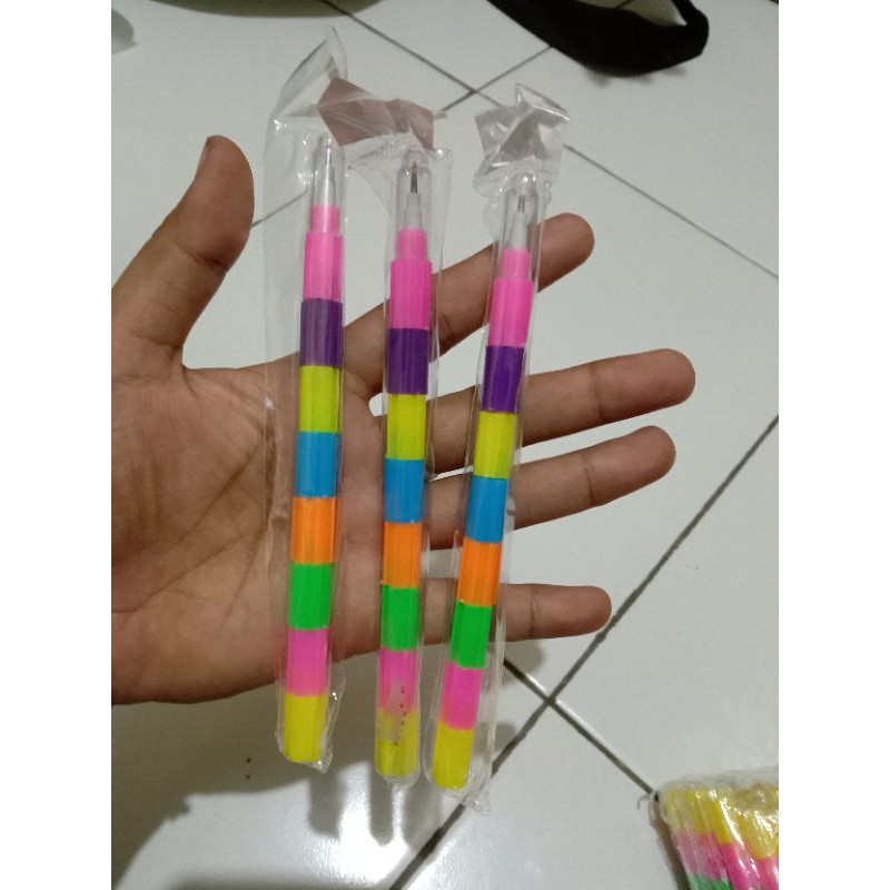 

pensil pelangi susun grosir isi 20pcs