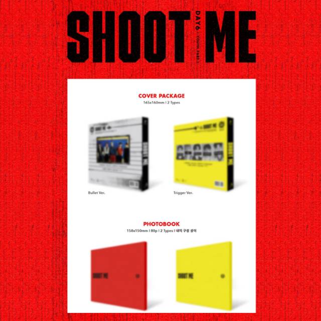 Album Day6 Shoot Me / Box Album Akrilik Day6 Shoot Me / Pelindung Album Day6