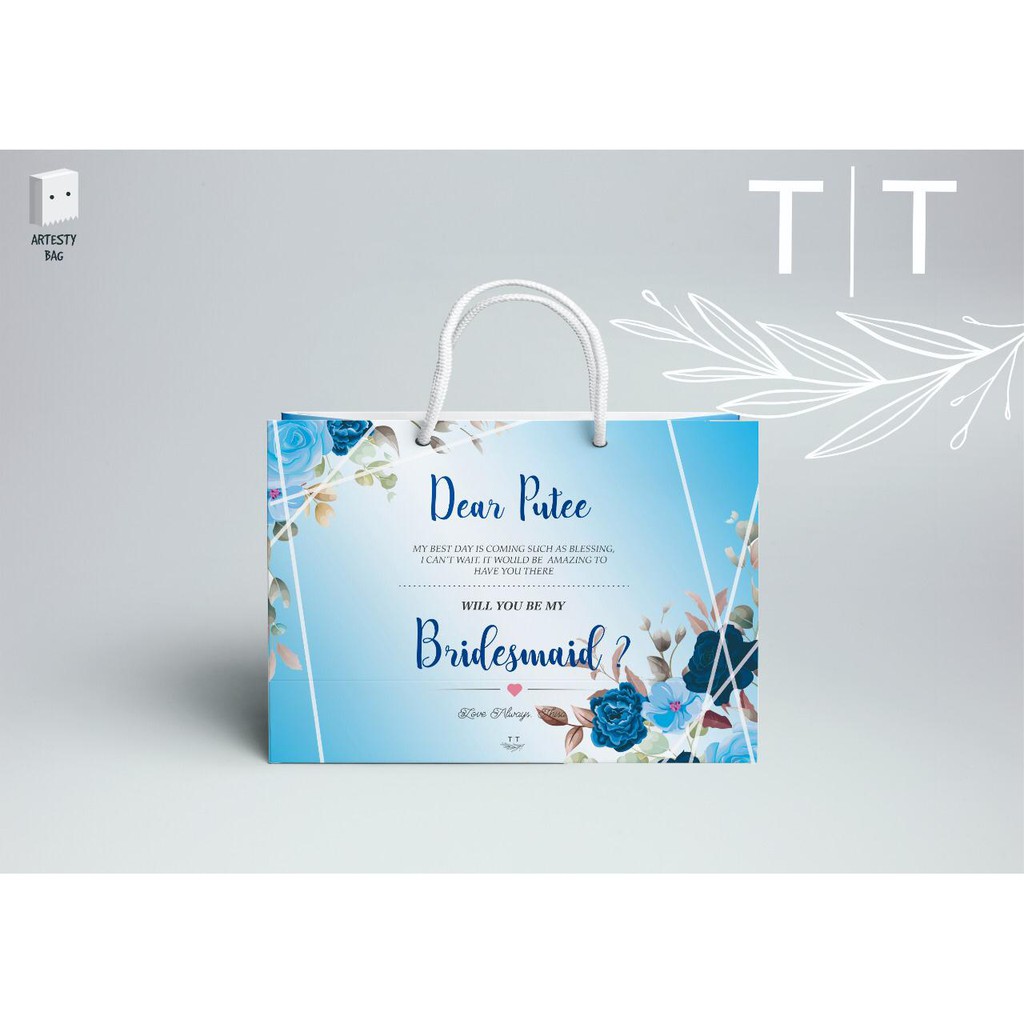 

Paperbag Bridesmaid Biru / Paperbag Padang / Paperbag Wedding