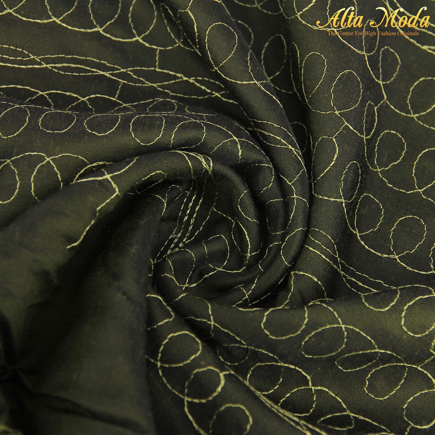 Kain Jacquard Bordir Shines Hijau Emerald Bordir Neon 1m Alta Moda Shopee Indonesia