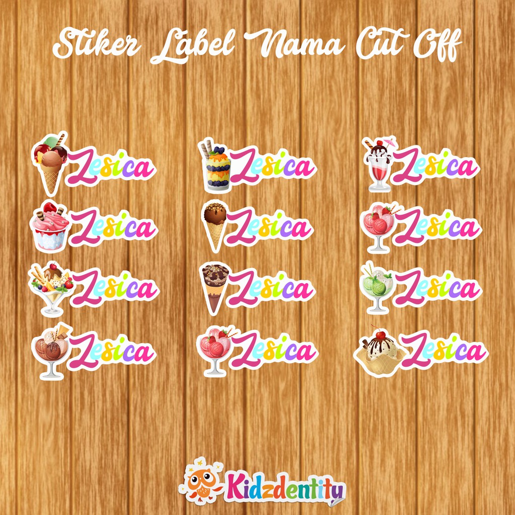 

STIKER NAMA CUT OFF ICE CREAM