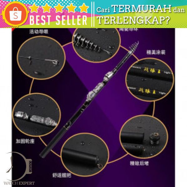 Joran Pancing Carbon Fiber Telescopic 2.4M - Zhenyi ZH03 Hitam