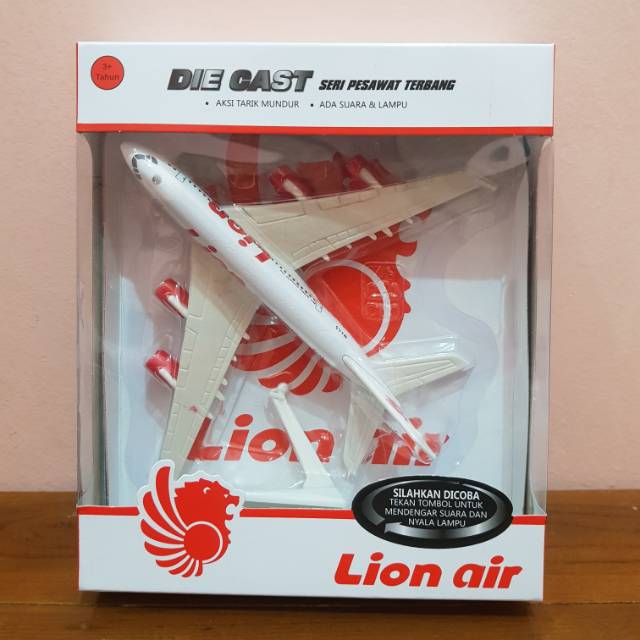 Diecast Pesawat Terbang Lion Air - Diecast Airbus Lion Air