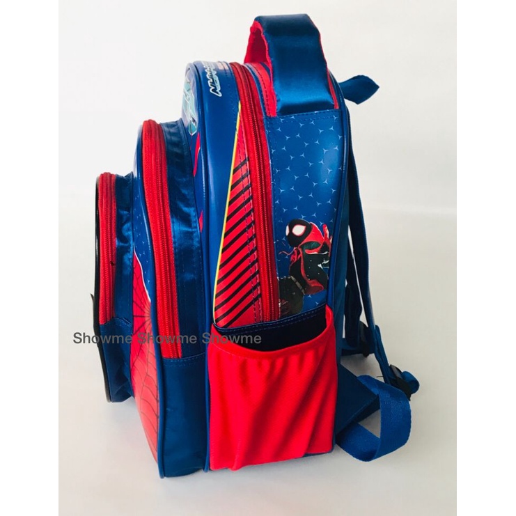 Tas Ransel Anak Sekolah PAUD- TK  Karakter 3D SPIDERMAN , 3 Ruang