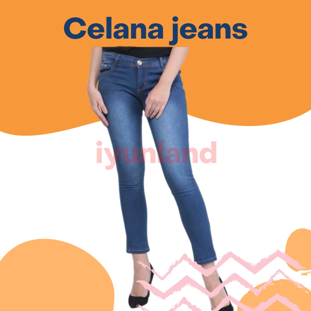 celana panjang jeans wanita / skinny jeans cewek / soft jeans / jeans pencil pensil