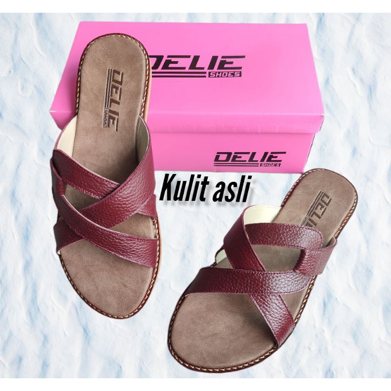 Sandal Kulit Asli Wanita Size Besar 41-43