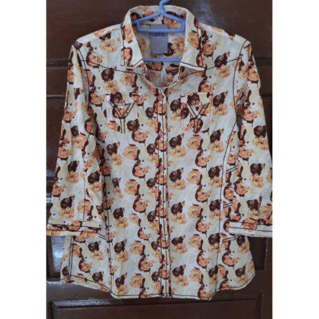 preloved kemeja flower LGS original